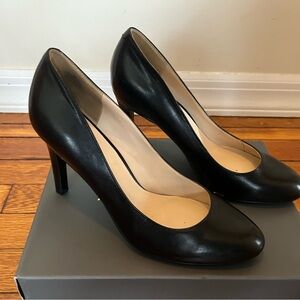 Nine West Black Leather Heels